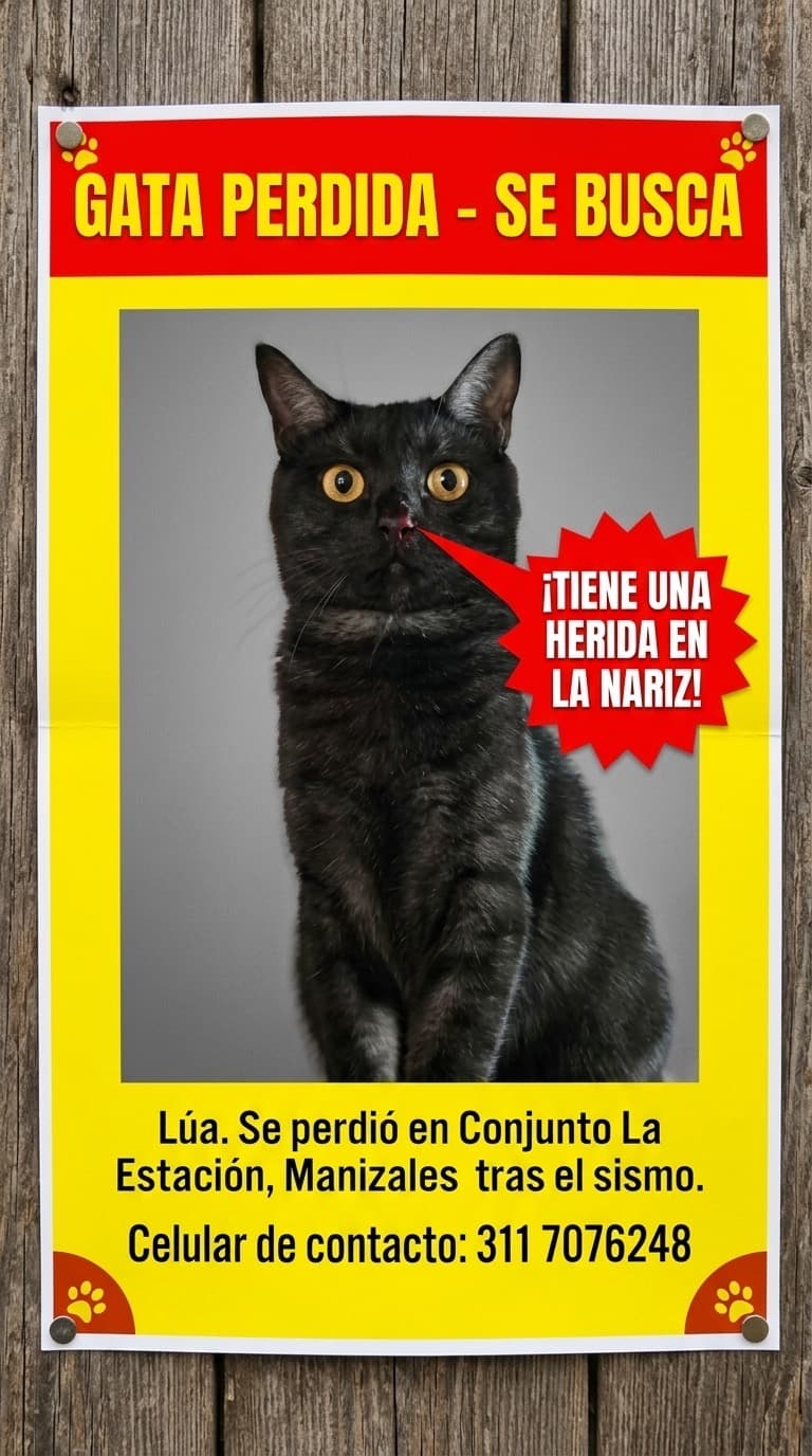 gato rescatado en Manizales